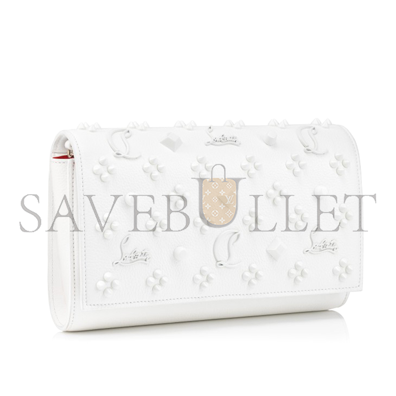 Chr1st1an louboutin paloma clutch grained calf leather and spikes 1175018w240 (23*14.5*5cm)